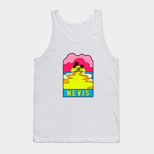 Nevis Groovy Sunset 70's Hippie Hippy Vintage Saint Kitts Tank Top